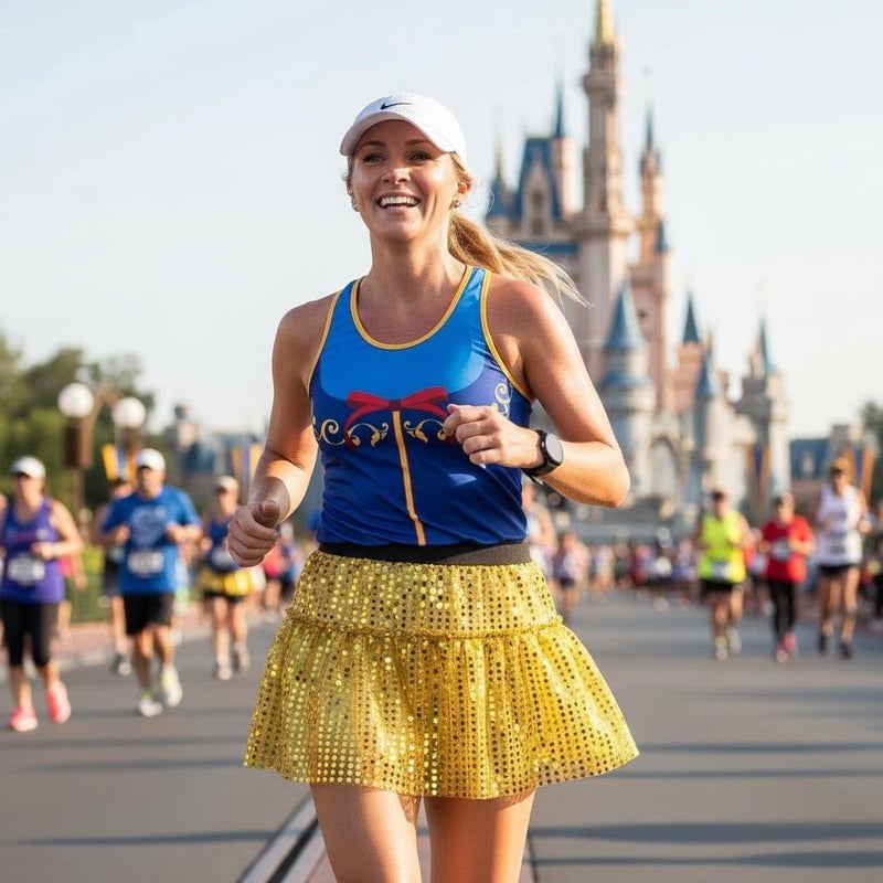 Gone For a Run Running Costume Tutu Skirt by Gone For a Run | Glitter Sequined Tutu | Gold, One Size - Image 4
